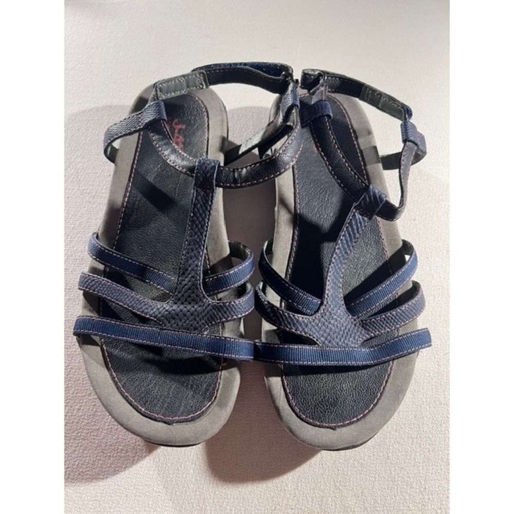 J-41 Adventure On Sandals Womens 6M Navy Blue Good Strappy Sport Hiking Shoes